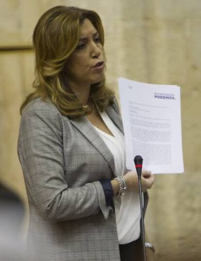 La presidenta de la Junta de Andaluc&iacute;a, Susana D&iacute;az, ayer. 