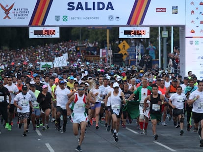 Una de las salidas del maratón de Ciudad de México, en 2019.