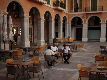 Un restaurante vacío en Palma de Mallorca (España), el pasado 29 de julio.