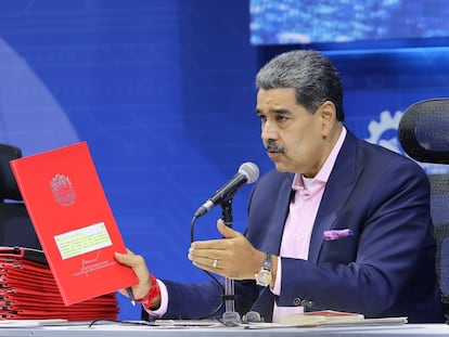 El mandatario venezolano, Nicolás Maduro, este martes durante una comparecencia.