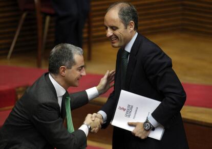 Ricardo Costa y Francisco Camps, en 2011.