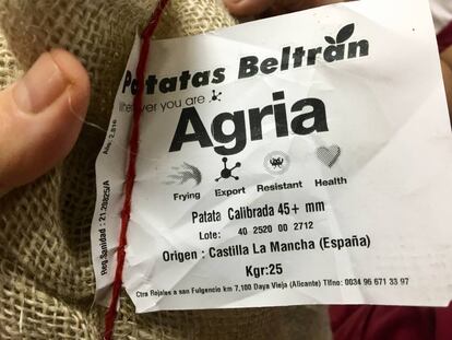 PATATAS AGRÍAS CON GARANTÍA DE ORIGEN