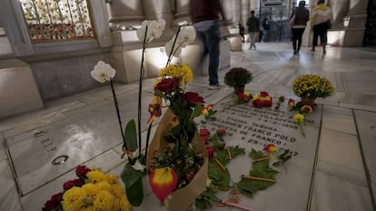 The Franco family vault inside La Almudena cathedral.