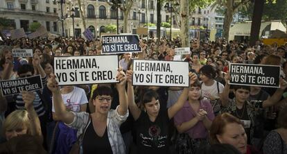 Protesto contra a sentença em Sevilla