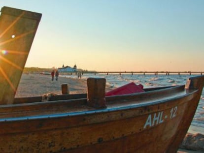 Praia Ahlbeck, na ilha Usedom.