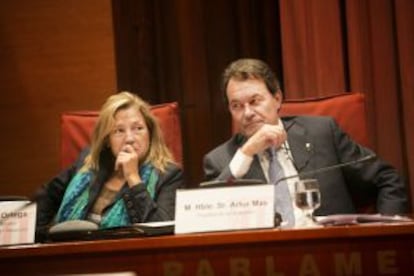 Joana Ortega, junto al presidente Artur Mas, el pasado julio.