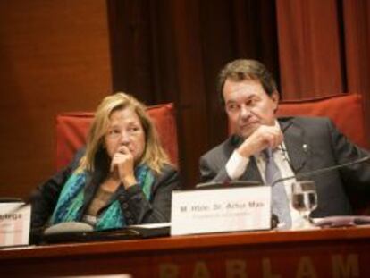 Joana Ortega, junto al presidente Artur Mas, el pasado julio.