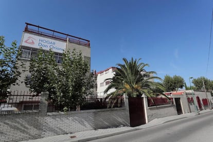 Exterior del centro residencial Hogar Don Orione, en Pozuelo de Alarcón, Madrid.