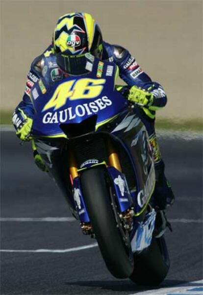 Rossi, en un entrenamiento para el Gran Premio de Japón.