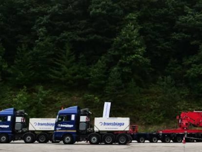 Un convoy entre Pasajes (Gipuzkoa) y Sang&uuml;esa (Navarra) organizado por Tiba.