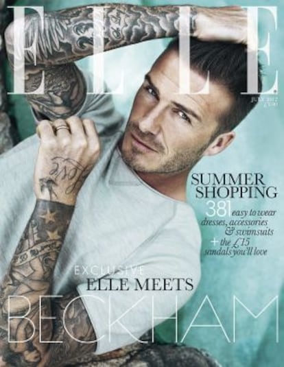 David Beckham, en la portada de la edición de julio de 'Elle UK'