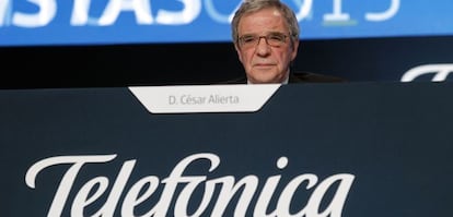 C&eacute;sar Alierta, presidente de Telef&oacute;nica. 