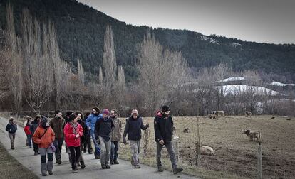 Alumnos del curso de pastores de Montenartr&oacute; (Pallars Sobir&agrave;). 