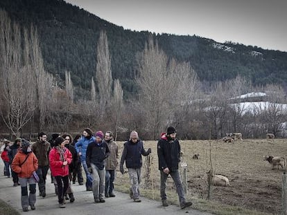 Alumnos del curso de pastores de Montenartr&oacute; (Pallars Sobir&agrave;). 