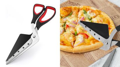 Estas tijeras para paninis y pizzas pueden manipularse tanto con la mano derecha como con la izquierda.