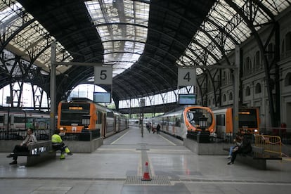 Interior de la estación de Francia de Barcelona.
