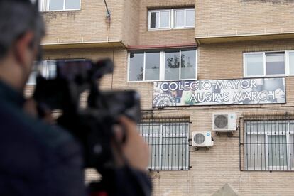 Residencia universitaria Ausias March de Valencia, en la que se ha ordenado el aislamiento preventivo durante diez días.