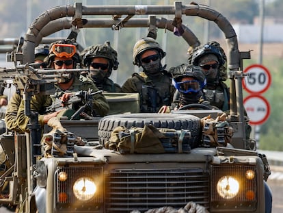 Israeli soldiers in Sderot, Israel; October 28, 2023.