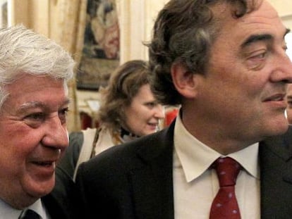 Arturo Fern&aacute;ndez, expresidente de CEIM, y Juan Rosell, presidente de CEOE.