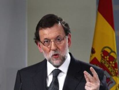 El presidente del Gobierno, Mariano Rajoy, durante su intervenci&oacute;n en la clausura de una jornada europea.