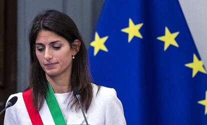 La alcaldesa de Roma, Virginia Raggi.