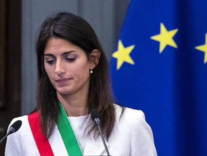 La alcaldesa de Roma, Virginia Raggi.