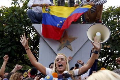 Lilian Tintori, esposa de Leopoldo L&oacute;pez, en Caracas.