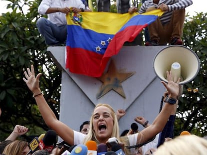 Lilian Tintori, esposa de Leopoldo L&oacute;pez, en Caracas.