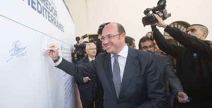 El presidente de Murcia, Pedro Antonio Sánchez, el pasado viernes.