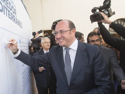 El presidente de Murcia, Pedro Antonio Sánchez, el pasado viernes.