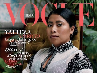 Yalitza Aparicio en la portada de la edición mexicana de Vogue.