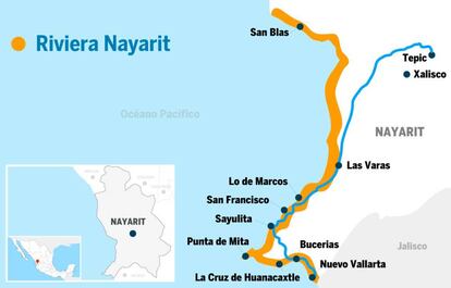 Mapa de Nayarit.