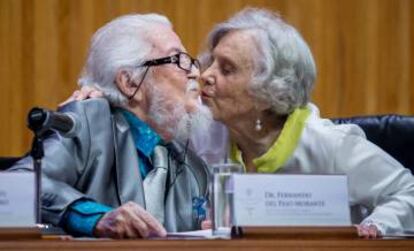 Fernando del Paso y Elena Poniatowska, en 2015.