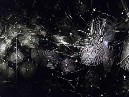 Vista de la instalación 'Cómo atrapar el universo en una telaraña', del argentino Tomás Saraceno.