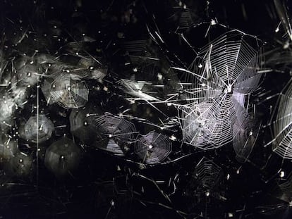 Vista de la instalación 'Cómo atrapar el universo en una telaraña', del argentino Tomás Saraceno.