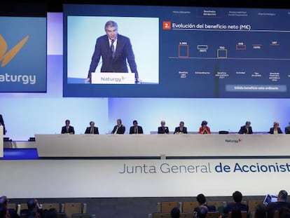 Francisco Reynés interviene en la junta de accionistas de Naturgy.