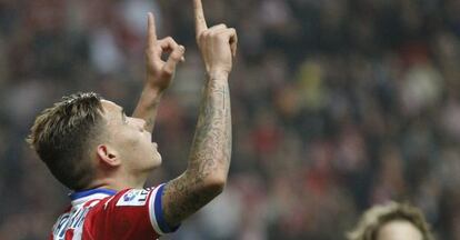 Antonio Sanabria celebra un gol.