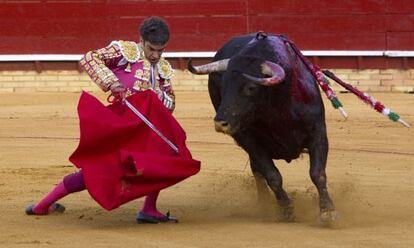 El diestro José Tomás, en la plaza de toros de Huelva, en la segunda corrida de la Feria, el pasado agosto.