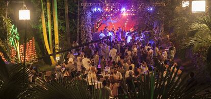 Momento del rodaje de 'Celia' que recrea la sala Tropicana de La Habana.