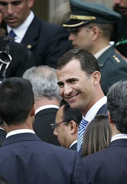 El Príncipe de Asturias, en un momento de la ceremonia de toma de posesión del presidente de Colombia.