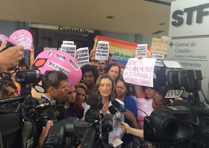 A deputada Maria do Rosário no STF.