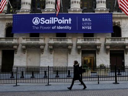 Anuncio de SailPoint en Wall Street, tras su salida a Bolsa en 2017.