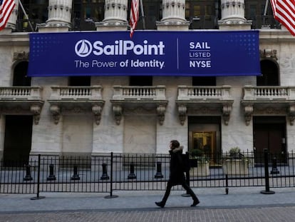 Anuncio de SailPoint en Wall Street, tras su salida a Bolsa en 2017.