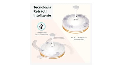 Ventilador de techo sobre fondo blanco.