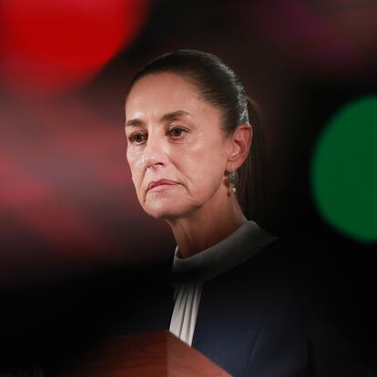 MEXICO CITY, MEXICO - JUNE 10: President-elect of Mexico Claudia Sheinbaum speaks during a press conference at Palacio Nacional on June 10, 2024 in Mexico City, Mexico. Photo by Hector Vivas (Getty Images)