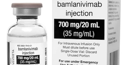 Imagen de una dosis de Bamlanivimab.