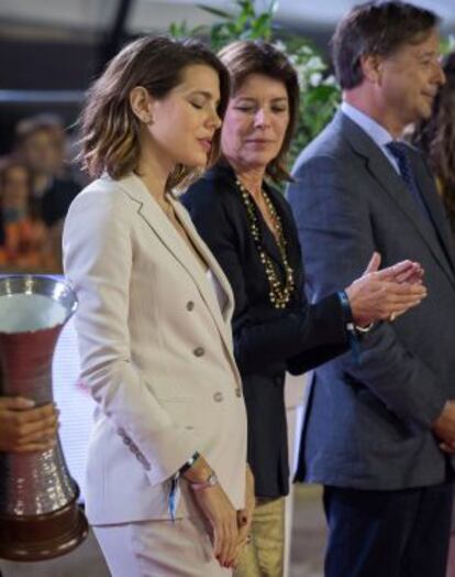 Carlota Casiraghi y Carolina de Mónaco, en el Riviera Grand Prix de Mónaco, el fin de semana.