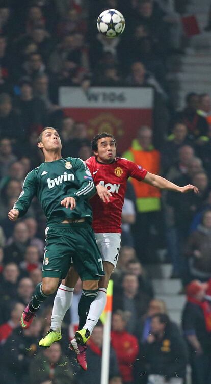 Rafael salta con Ronaldo.