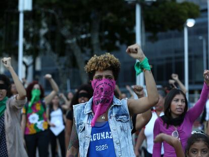 Una protesta feminista en Caracas, Venezuela, en diciembre pasado.