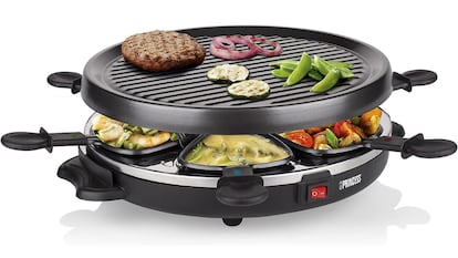 Raclette para 6 personas con forma redonda de Amazon